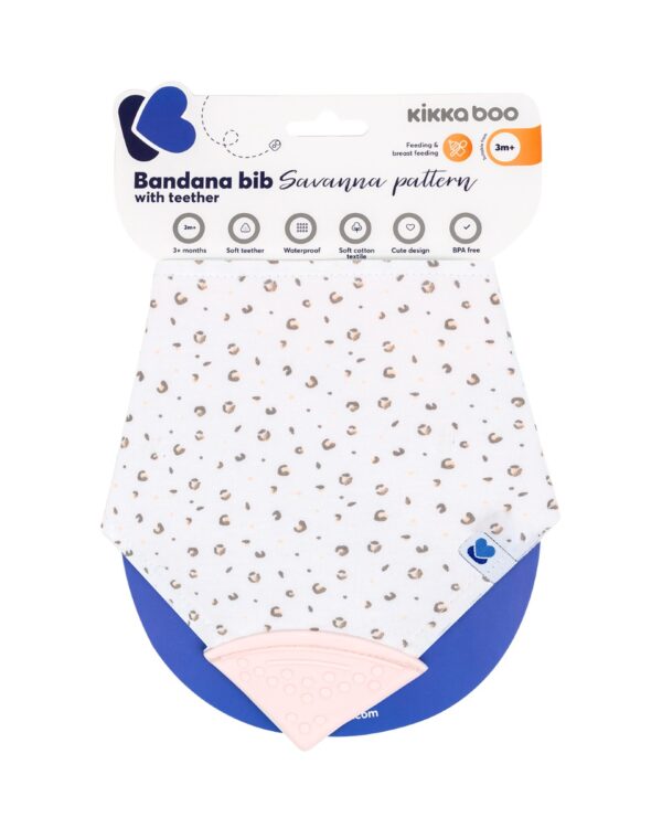 Лигавник-бандана с чесалка Savanna Pattern Pink - Image 2
