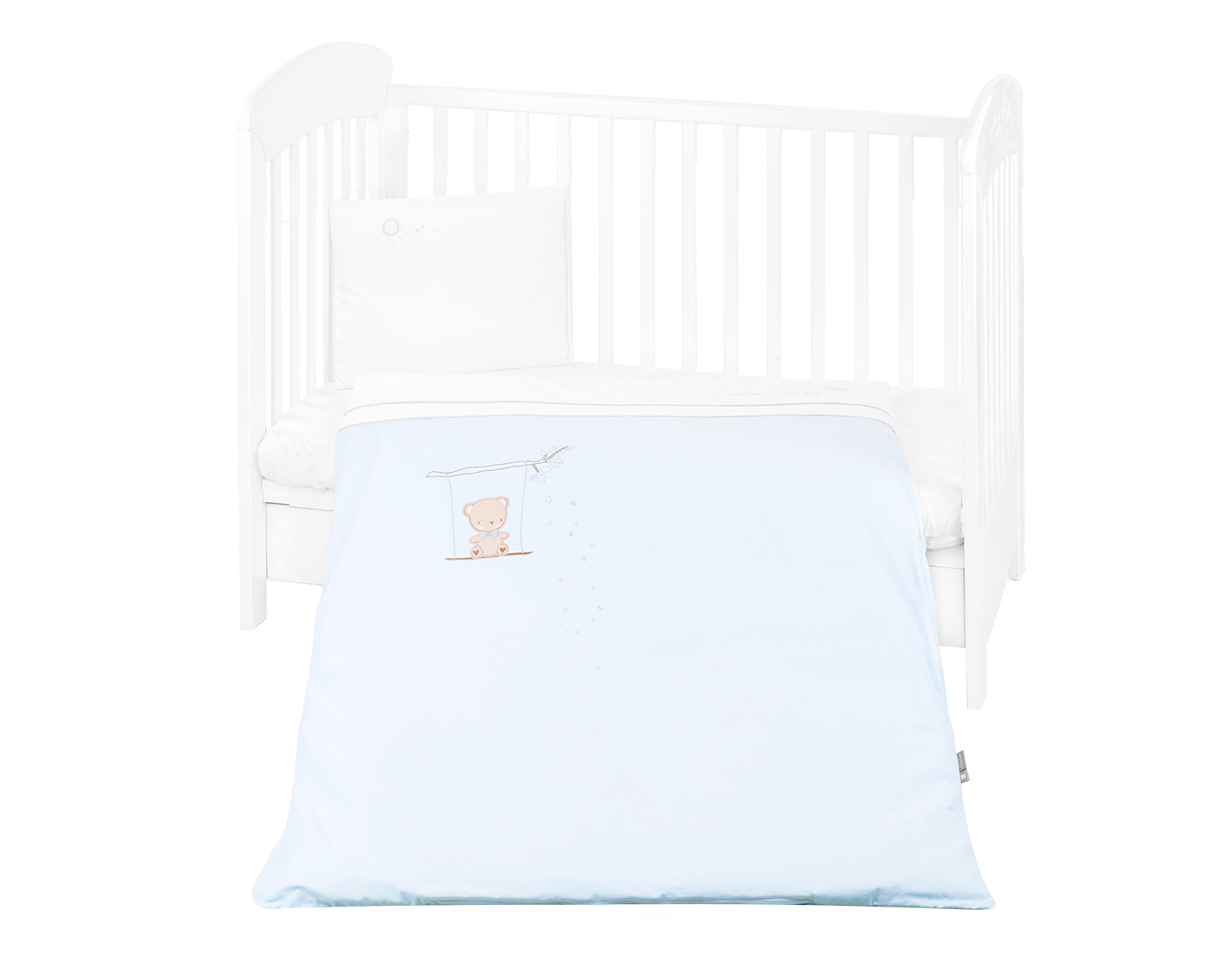 Бебешки спален комплект с бродерия 5 части Dream Big Blue