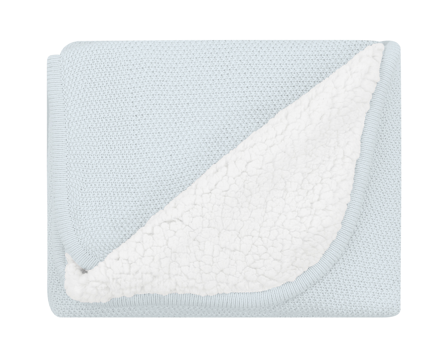 Плетено памучно одеяло с шерпа Dream Big Blue