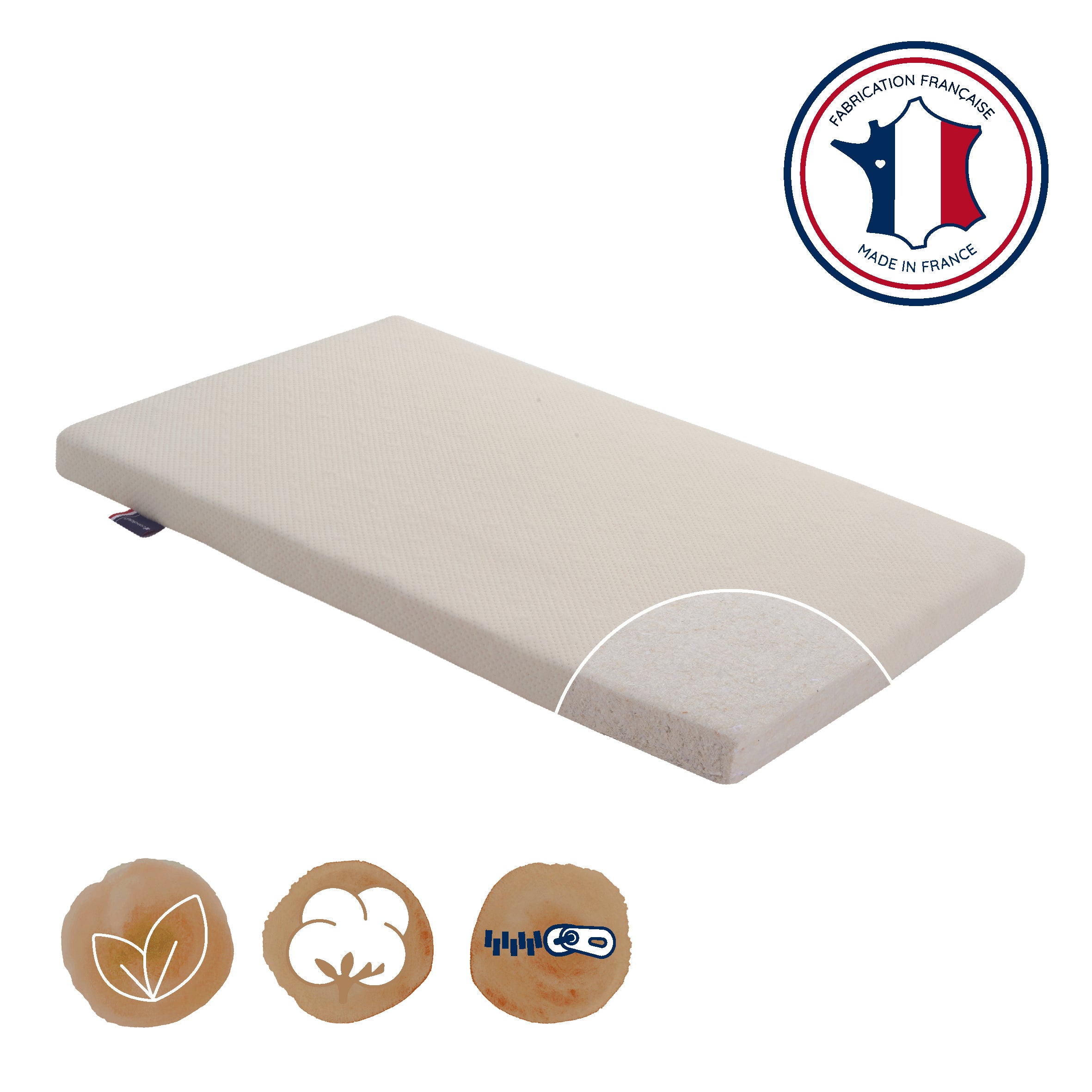 Органичен Матрак за кошара Next to me 50x83см (5см дебелина) Candide