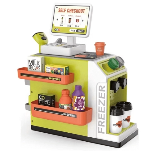 Детски супермаркет с аксесоари с звук  и кафе машина