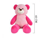 Плюшено мече с надписана панделка, розово, 65 см - Image 2