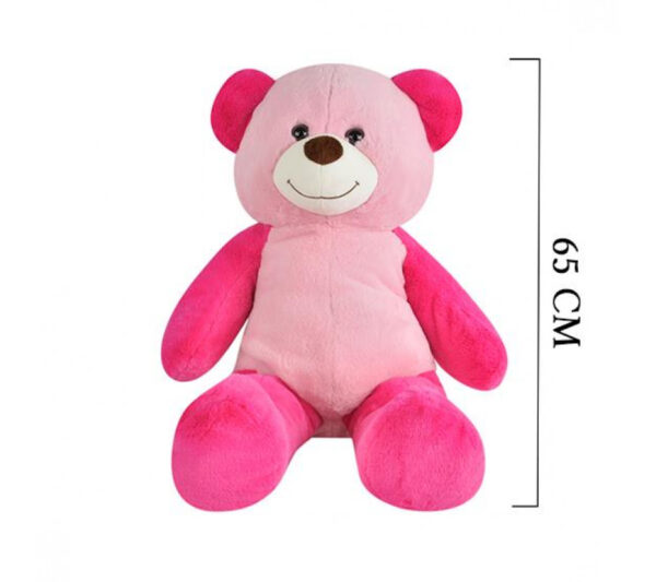 Плюшено мече с надписана панделка, розово, 65 см - Image 2