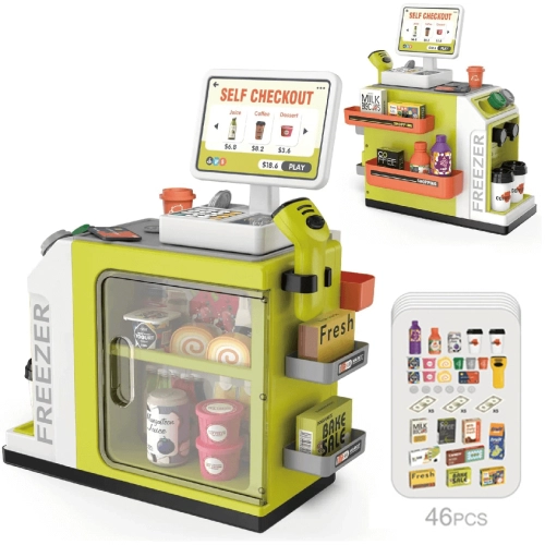 Супермаркет за деца със звук и светлина и кафе машина