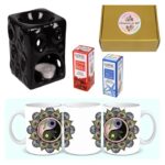 Комплект с аромалампа, чаша Мандала, 2 ароматни масла и 2 чаени свещи - Image 2