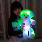 Плюшено мече с LED светлини, бяло, 40 см - Image 2
