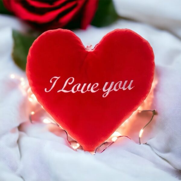 Плюшено сърце I Love you със звук, червено, 23 см - Image 2