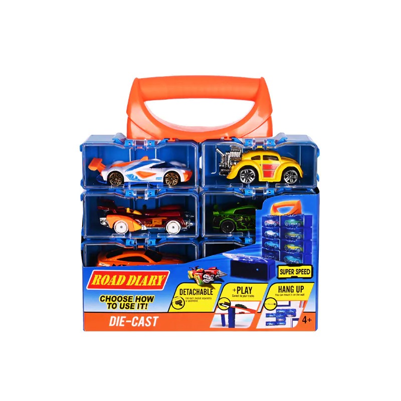 Метални колички 1:64 в куфарче /8 броя микс/