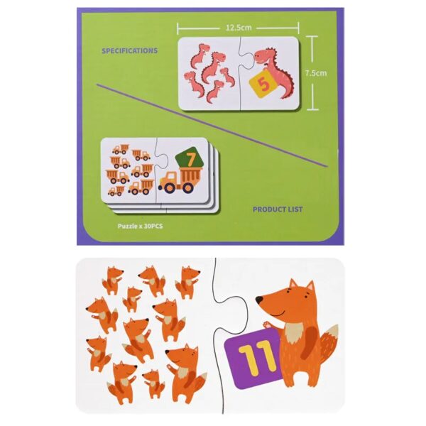 Образователна игра Пъзел - Числа /30 джъмбо елемента/ - Image 2