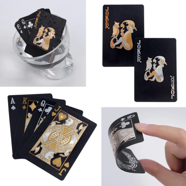 Луксозни водоустойчиви черни PVC карти - Image 2