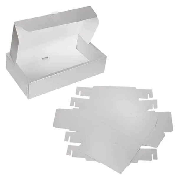 Подаръчна кутия в бяло с капак, 30 см - Image 2