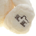 Плюшено мече с надписана панделка, бежаво, 32 см - Image 2