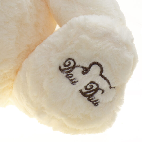 Плюшено мече с надписана панделка, бежаво, 32 см - Image 2