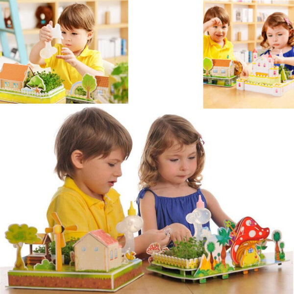 3D пъзел - Луксозна къща с жива градина 32 елемента - Image 2