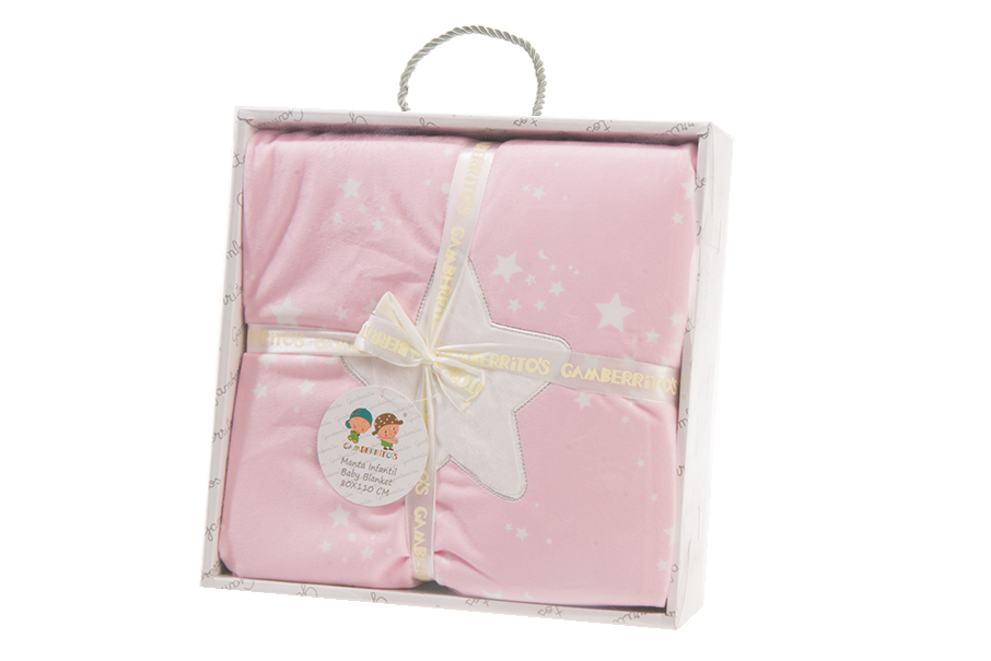 GAMBERRITOS Одеало 80х110см. Звезда, розово