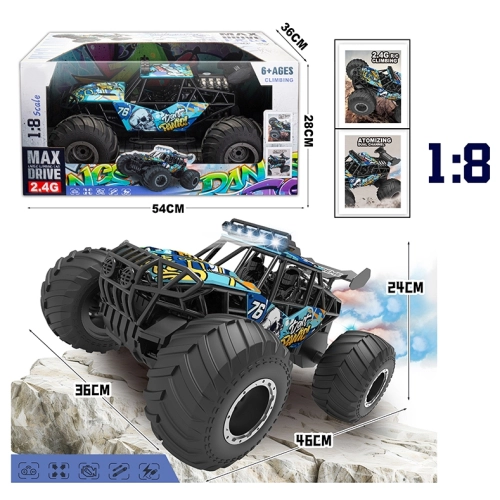 Метален камион с дистанционно Big Papa със светлини и пушек