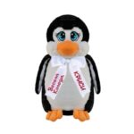 Плюшен пингвин с надписана панделка, 40 см