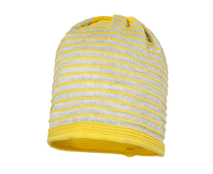 Maximo шапка плетена жълта/сива - 45 /9-12 мес./