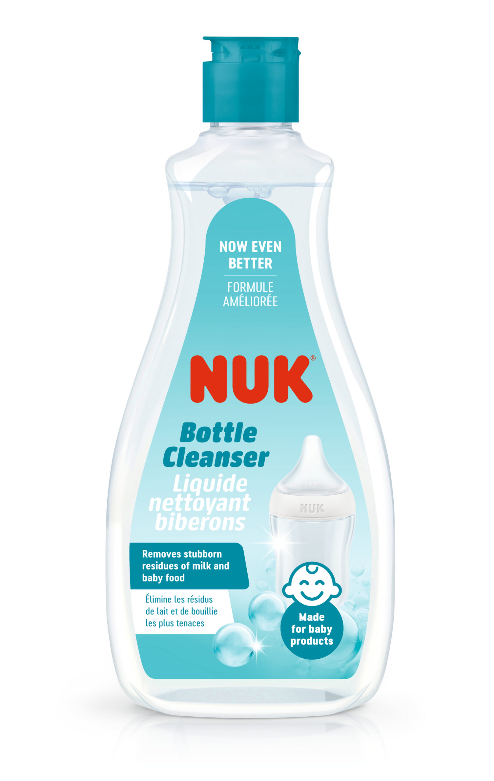 NUK Течен препарат за почистване на шишета, биберони и аксесоари, 500мл
