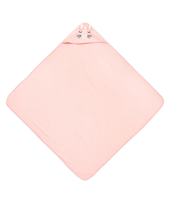 Бебешка Хавлия С Качулка 100X100 См Заек Розов Sensillo