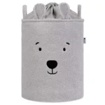 Букле кош за съхранение на играчки xl с връзка, сиво мече