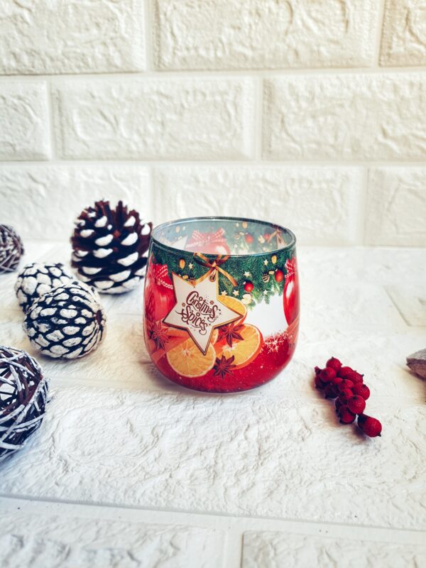 Коледна ароматна свещ в чаша Christmas spices - Image 2
