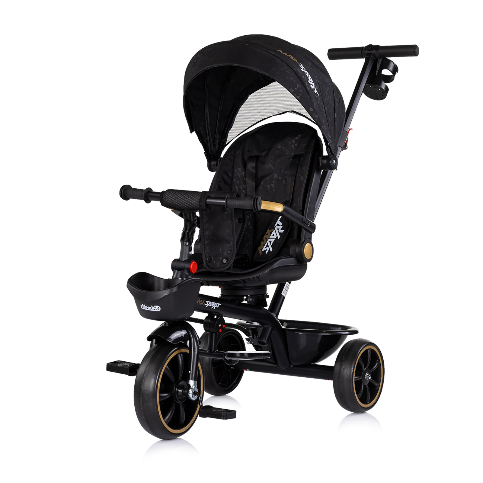 image Триколка със сенник Max Sport черна - Image 1