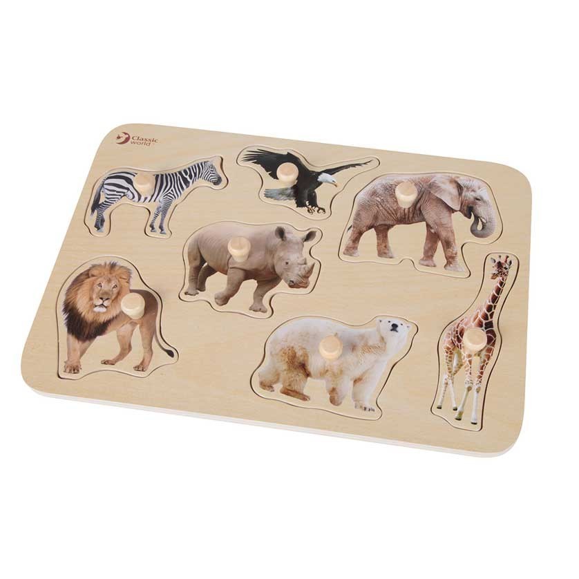 darven-pazel-za-detsa-safari-705266329_1 Дървен пъзел за деца "Сафари" Classic World - Image 1