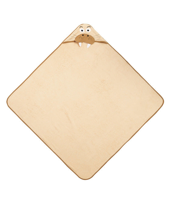 product-890 Бебешка Хавлия С Качулка Морж Бежова Sensillo - Image 1