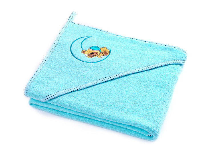 product-935 Бебешка Хавлия С Качулка Тюркоаз Sensillo - Image 1
