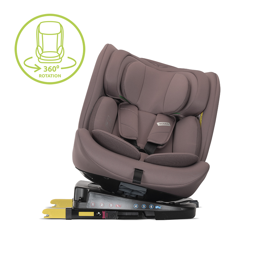 10071982514_1 СТОЛ ЗА КОЛА RODEO DARK PINK 40-150CM 360, ISOFIX - Image 1