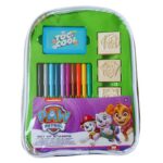 Творческа раница Paw Patrol Girl с 10 миещи се флумастера, 4 печата и 30 стикера