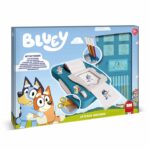 Комплект за създаване на стикери Bluey с 12 флумастери, 50 стикери, 7 печата и книжка за оцветяване